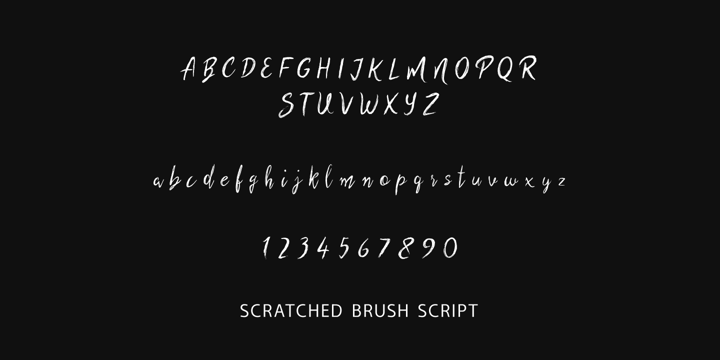 Scratched Brush Script Font Poster 7