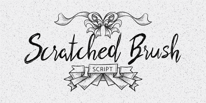 Scratched Brush Script Font Poster 1
