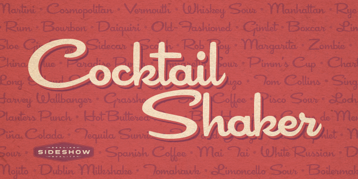 Cocktail Shaker Font Poster 1