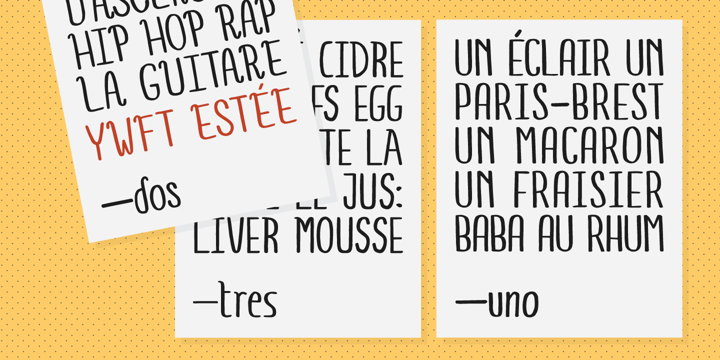 YWFT Estée Font Poster 9