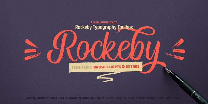 Rockeby Brush Font Poster 1