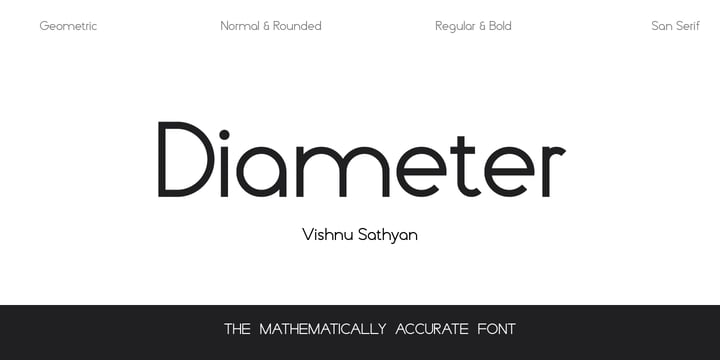 Diameter Font Poster 1