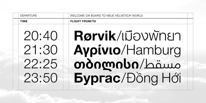 Neue Helvetica World Font Poster 2