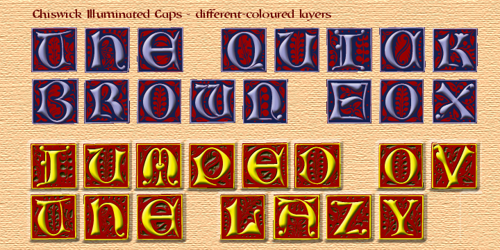 Chiswick Illuminated Caps Font Poster 14