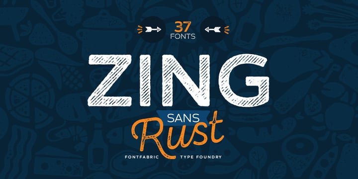Zing Sans Rust Font Poster 4
