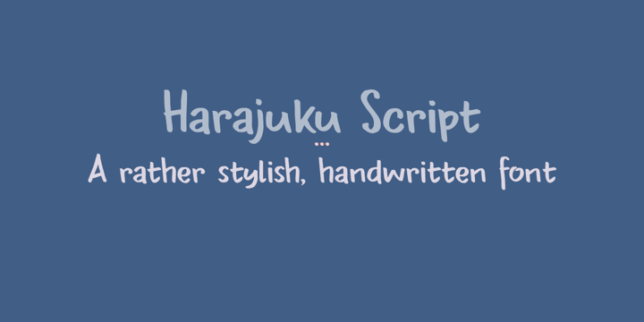 Harajuku Script Font Poster 1