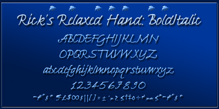 Ricks Relaxed Hand Font Poster 8