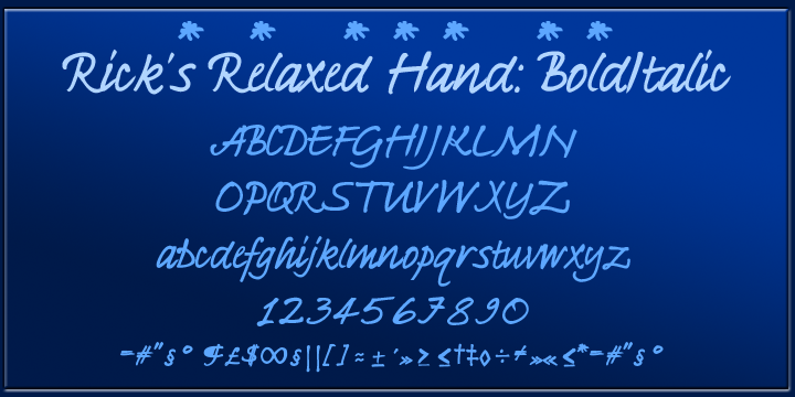 Ricks Relaxed Hand Font Poster 7