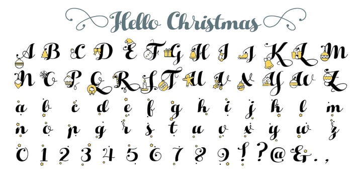 Hello Christmas Font Poster 5
