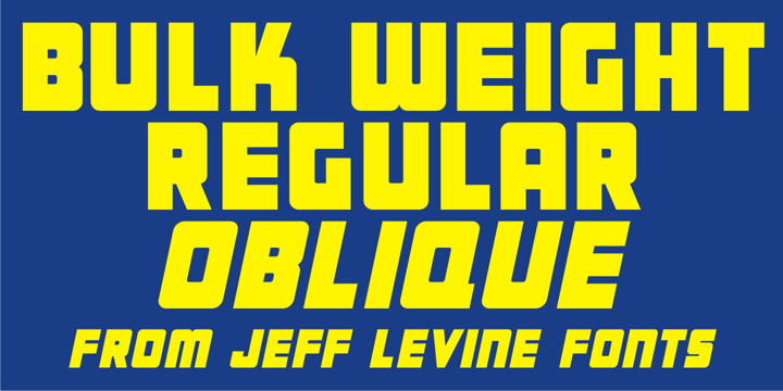 Bulk Weight JNL Font Poster 1