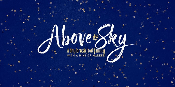 Above the Sky Font Poster 1