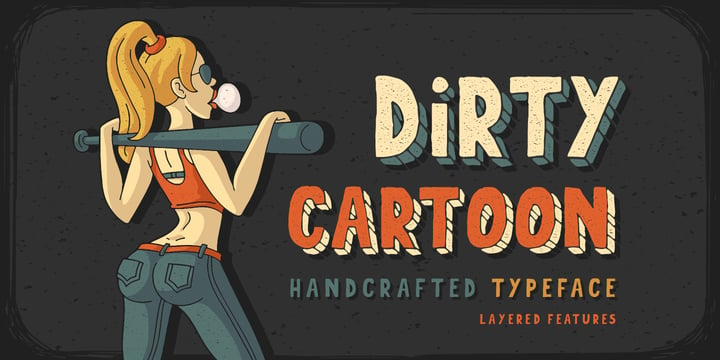 Dirty Cartoon Font Poster 1