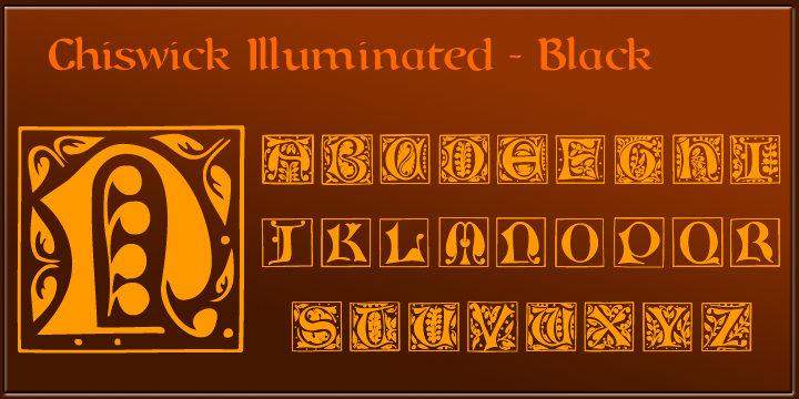 Chiswick Illuminated Caps Font Poster 5