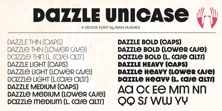 Dazzle Unicase Font Poster 8