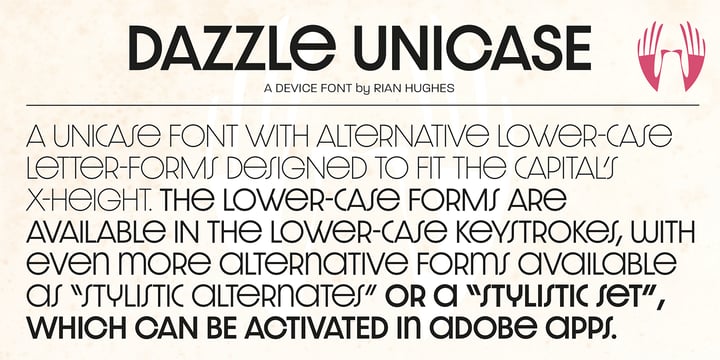 Dazzle Unicase Font Poster 7