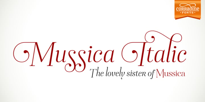 Mussica Italic Font Poster 1