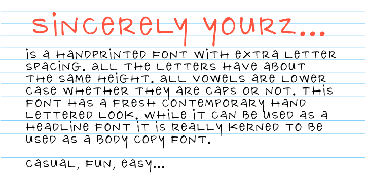 Sincerely Yourz Font Poster 1
