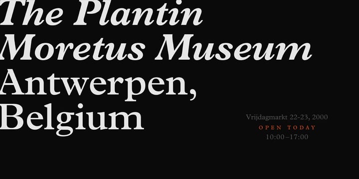 Plantin Font Poster 2
