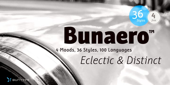 Bunaero Pro Font Poster 1
