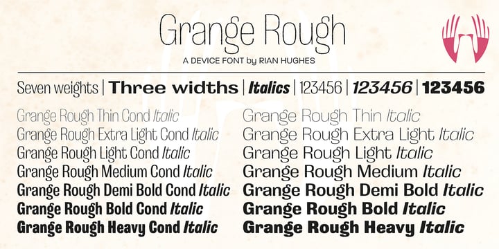 Grange Rough Font Poster 3