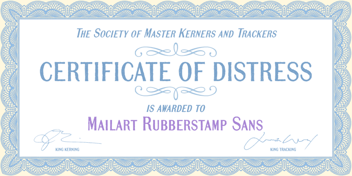 Mailart Rubberstamp Sans
