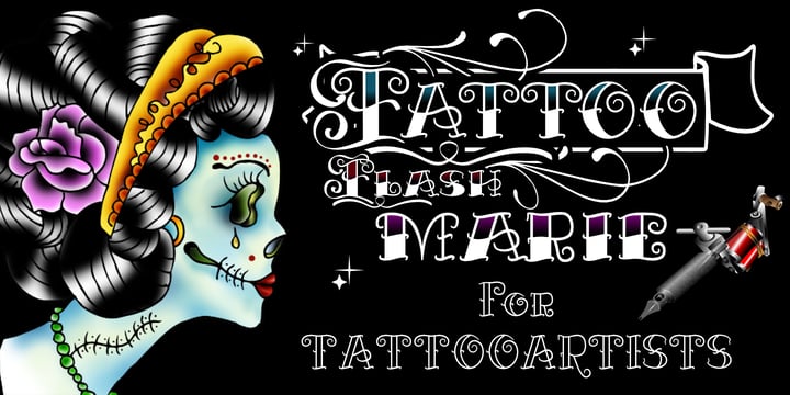 Tattooflash Marie Font Poster 5