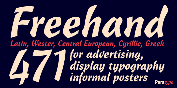 Freehand 471 Font Poster 1