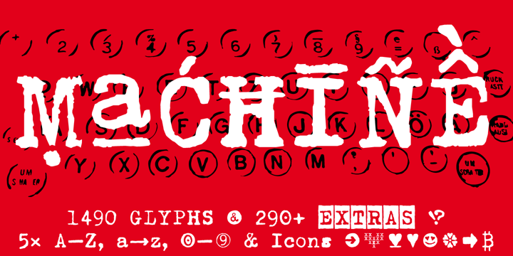 Typewriter 1950 Tech Mono Font Poster 2