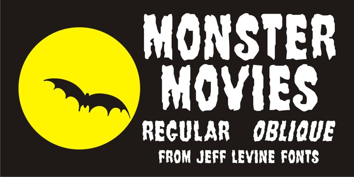 Monster Movies JNL Font Poster 1