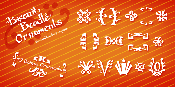 Biscuit Boodle Ornaments Font Poster 2