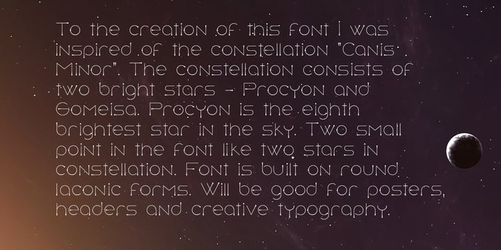 Canis Minor Font Poster 3