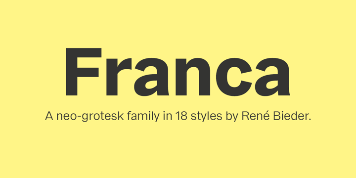 Franca Font Poster 1