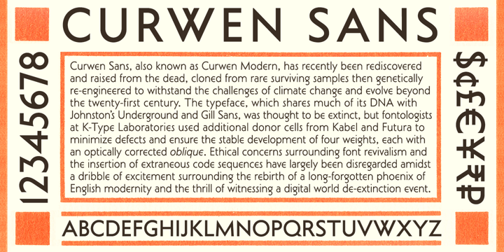 Curwen Sans Font Poster 3