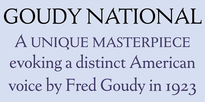 Goudy National Font Poster 4