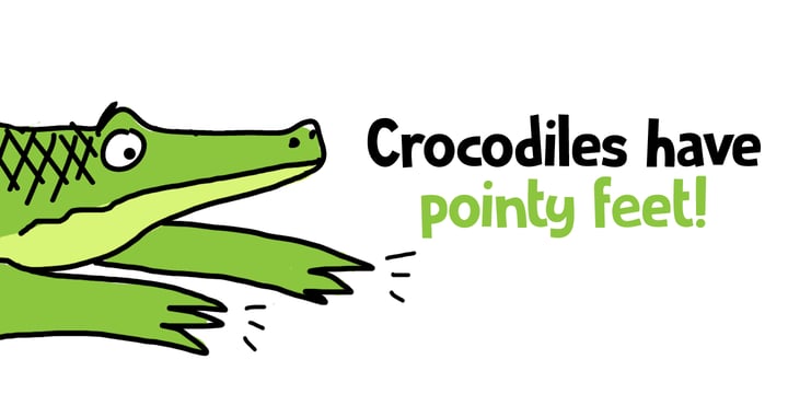 Crocodile Feet Font Poster 2