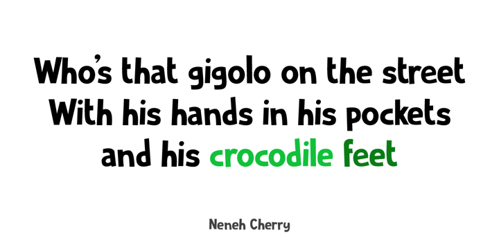 Crocodile Feet Font Poster 4