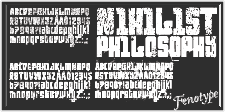 Nihilist Philosophy Font Poster 1