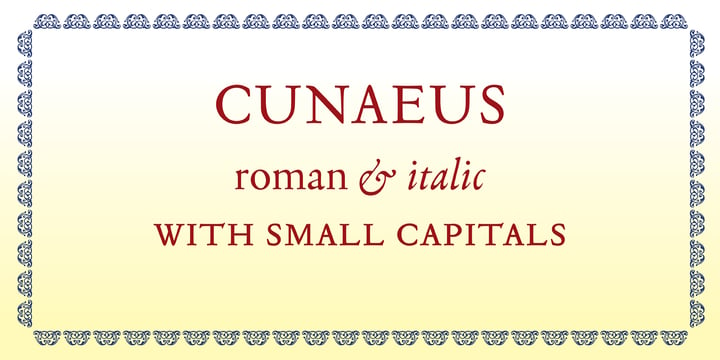 Cunaeus Font Poster 1