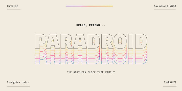 Paradroid Font Poster 3