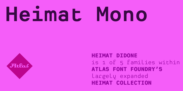 Heimat Mono Font Poster 1