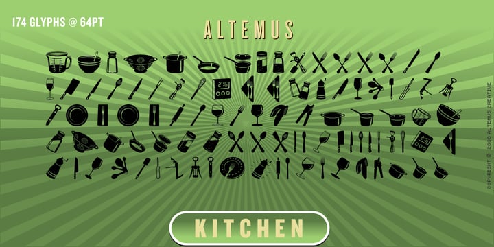 Altemus Kitchen Font Poster 1