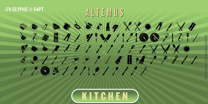Altemus Kitchen Font Poster 2