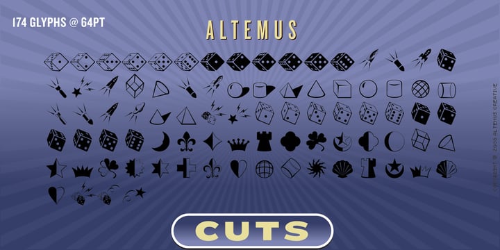 Altemus Cuts Font Poster 2