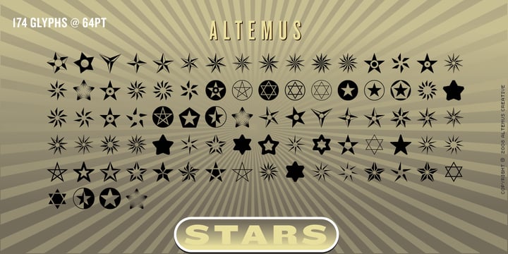 Altemus Stars Font Poster 2