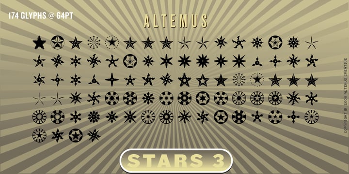 Altemus Stars Font Poster 7