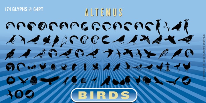 Altemus Birds Font Poster 1
