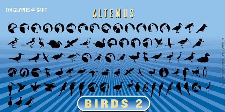 Altemus Birds Font Poster 4