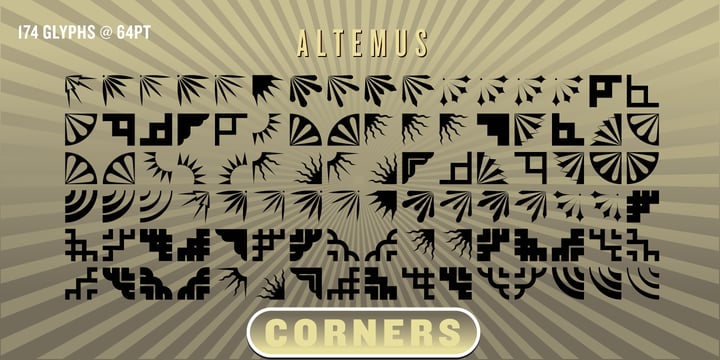 Altemus Corners Font Poster 4