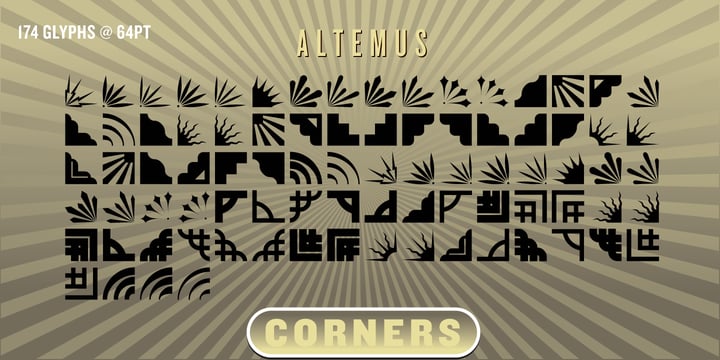 Altemus Corners Font Poster 3