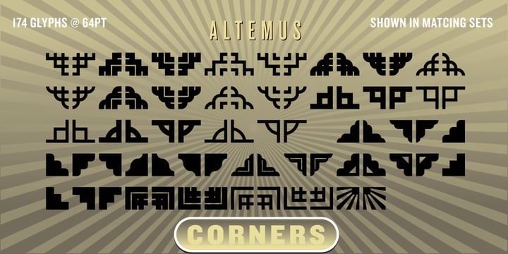 Altemus Corners Font Poster 2